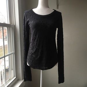 We the Free Black Lace Top